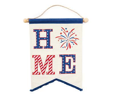 "Home" Firework Hanging Wall Banner