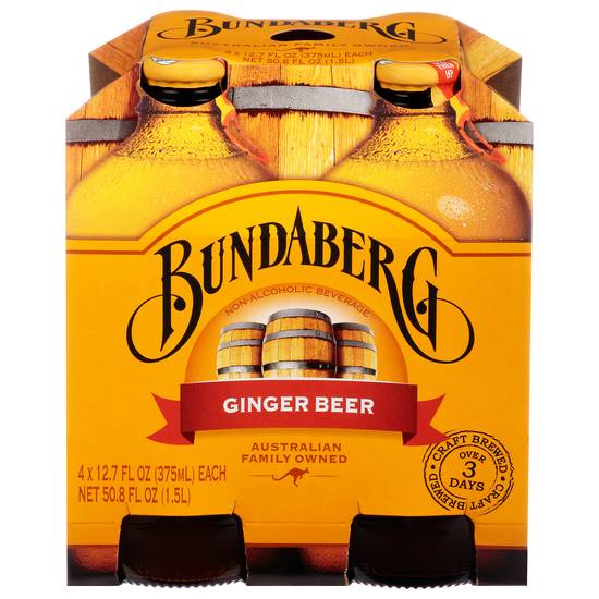 Bundaberg Ginger Beer (4 pack, 12.7 fl oz)
