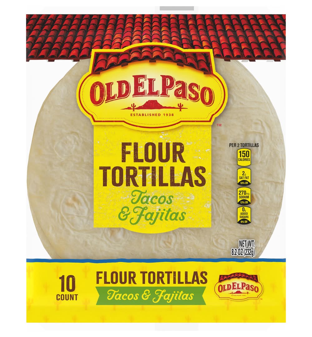Old El Paso Super Soft Flour Tortillas (8.2 oz, 10 ct)