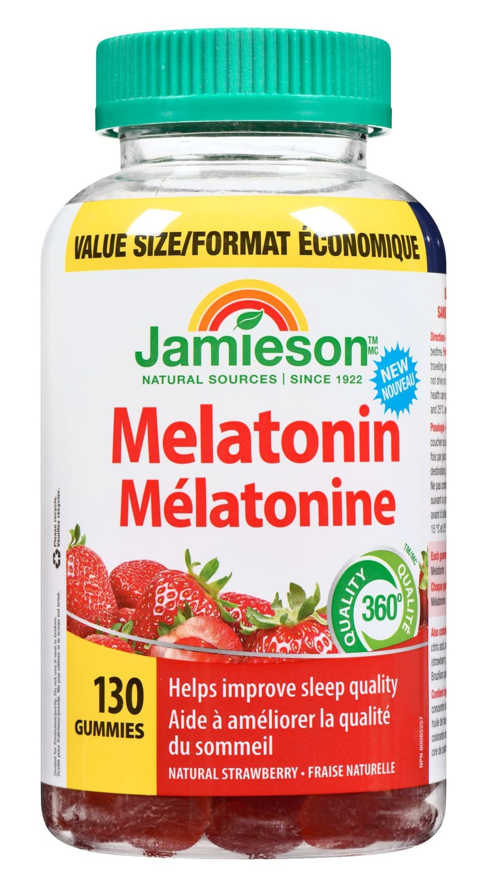 Jamieson Melatonin - 2.5mg Gummies, Natural Strawberry (130 ct)