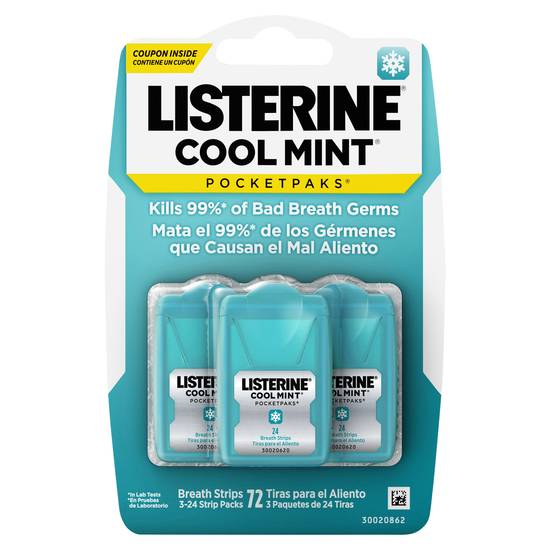 Listerine Pocketpaks Cool Mint Fresh Breath Strips