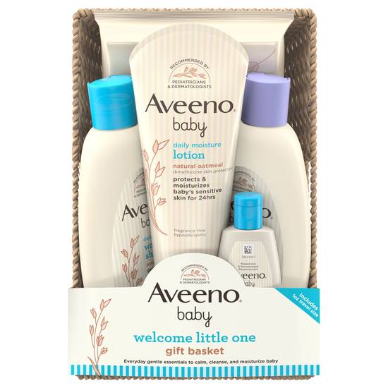 Aveeno Baby Welcome Baby Gift Set For Parents-To-Be 5 Items