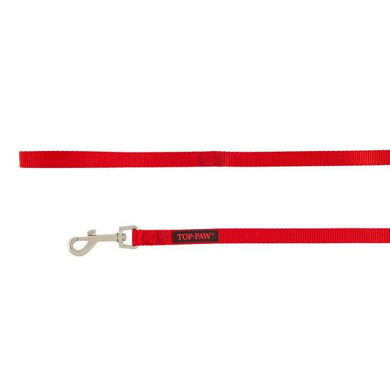 Top Paw® Standard Dog Leash: 6-ft long (Color: Red, Size: 5/8 In)