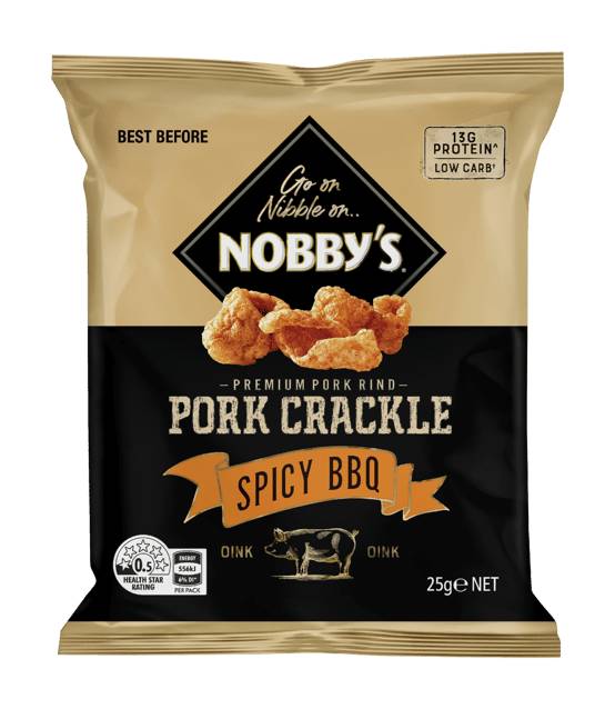 Nobbys Pork Crackle Bbq 25G