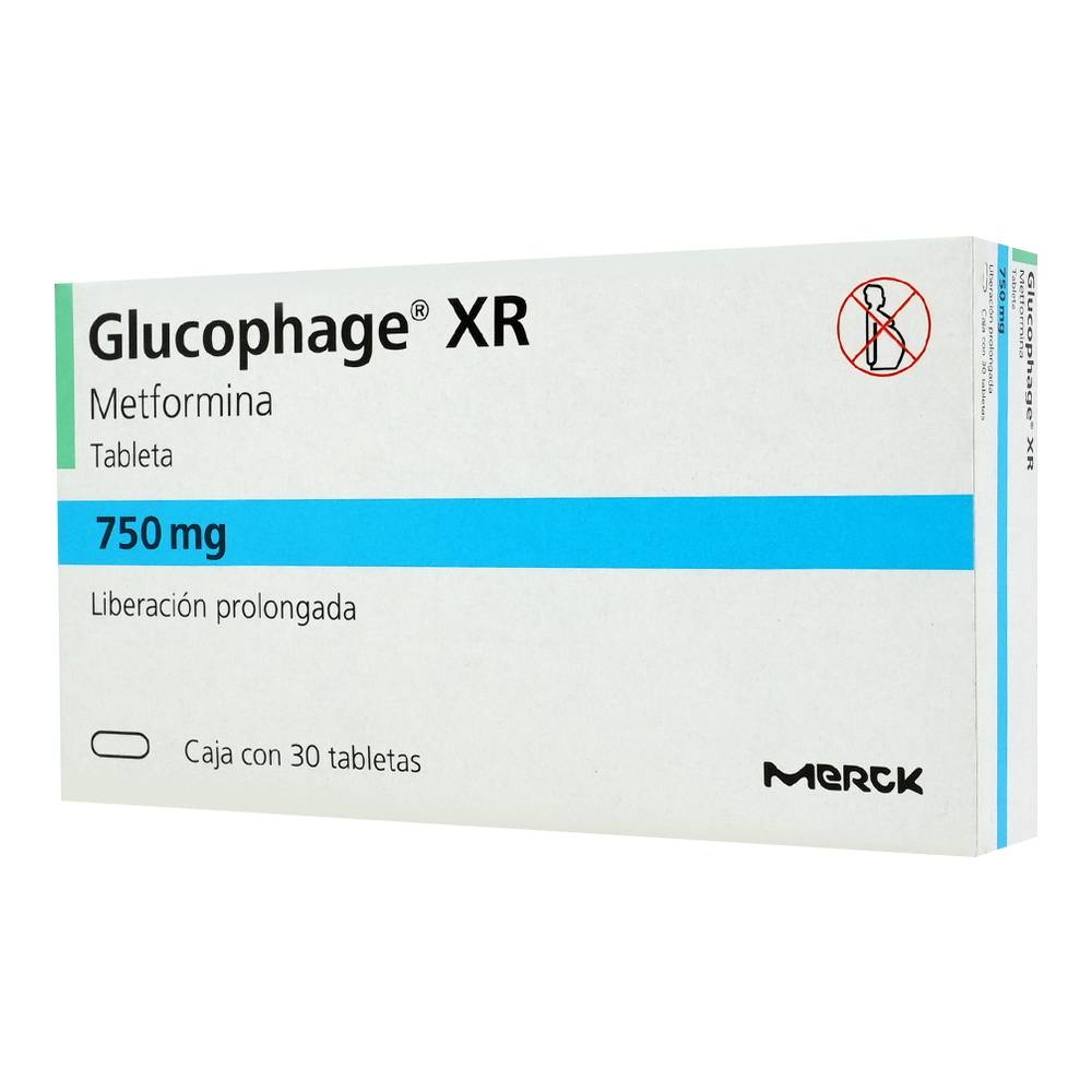 Roche · Glucophage xr tabletas 750 mg (30 g)