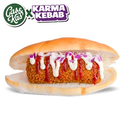 Kebab kroket broodje