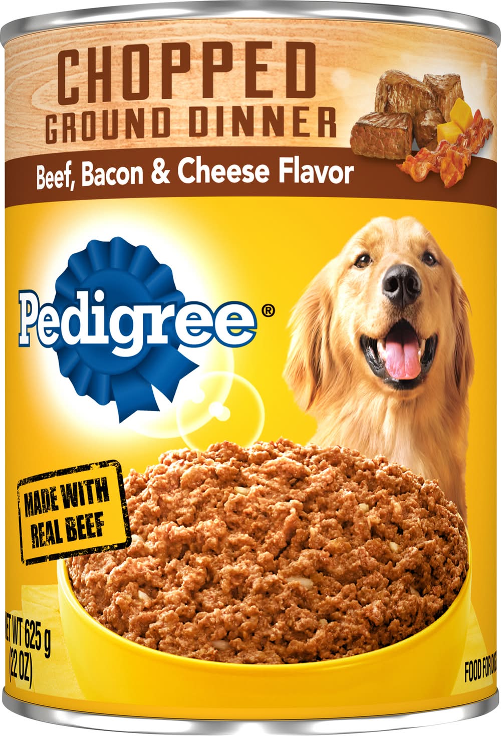 Pedigree Chopped Ground Dinner Beef Bacon & Cheese Flavor Dog Food (22 oz)