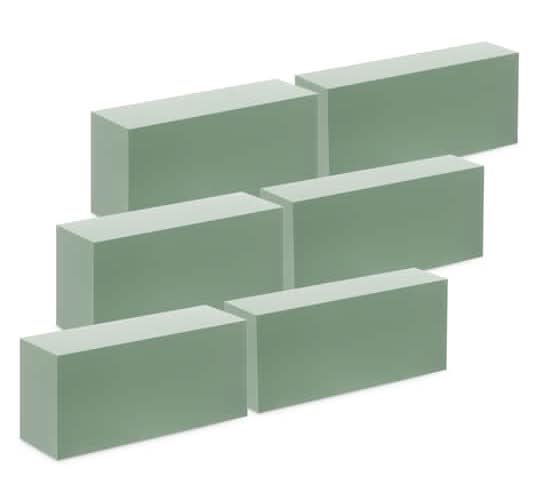 Floracraft Dryfom Bricks For Floral Decor, Green (6 ct)