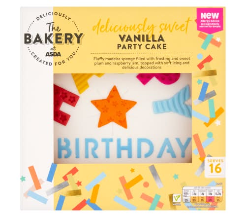 ASDA The Bakery Vanilla Party Cake