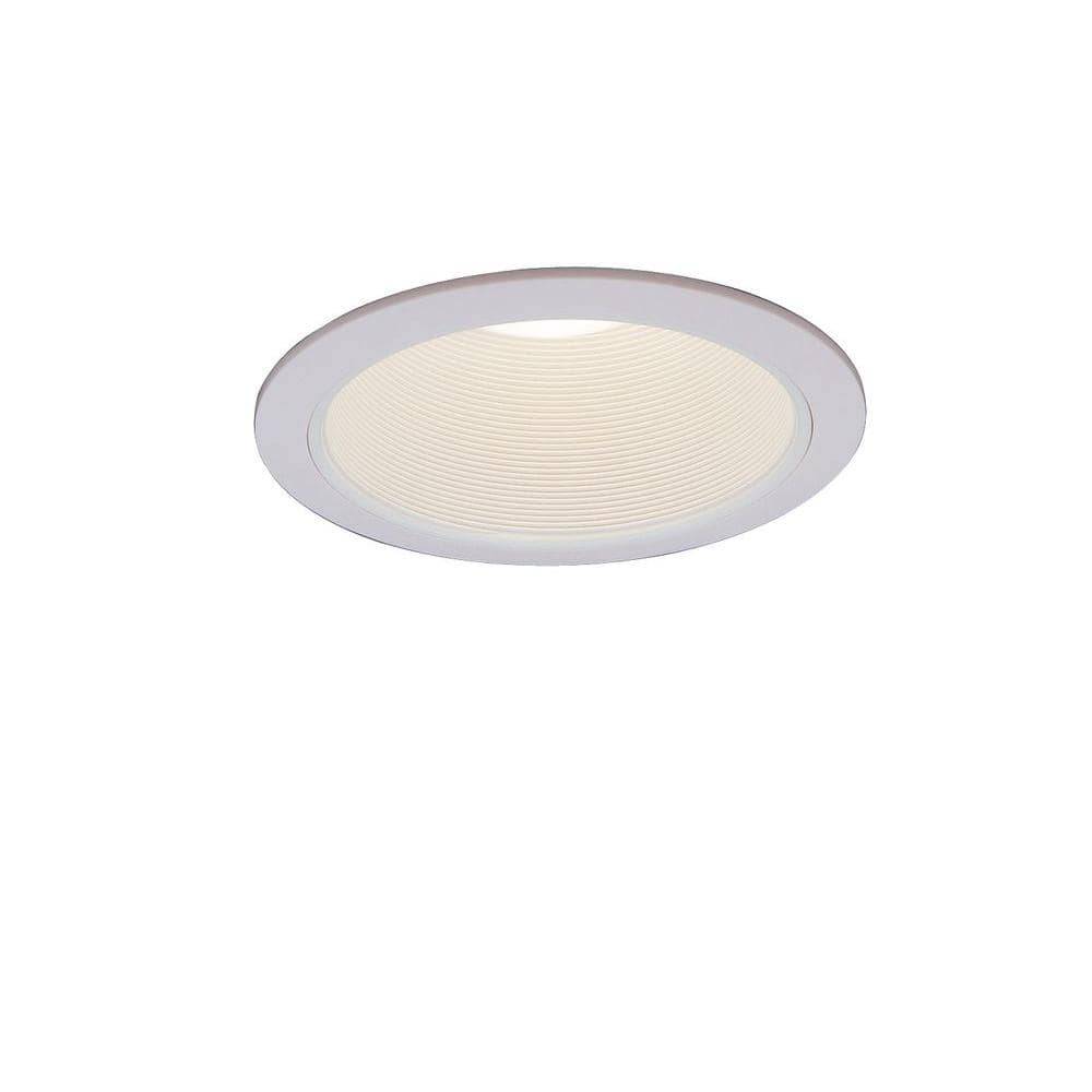 6 In. R30 White Recessed Can Light Baffle Trim Ring