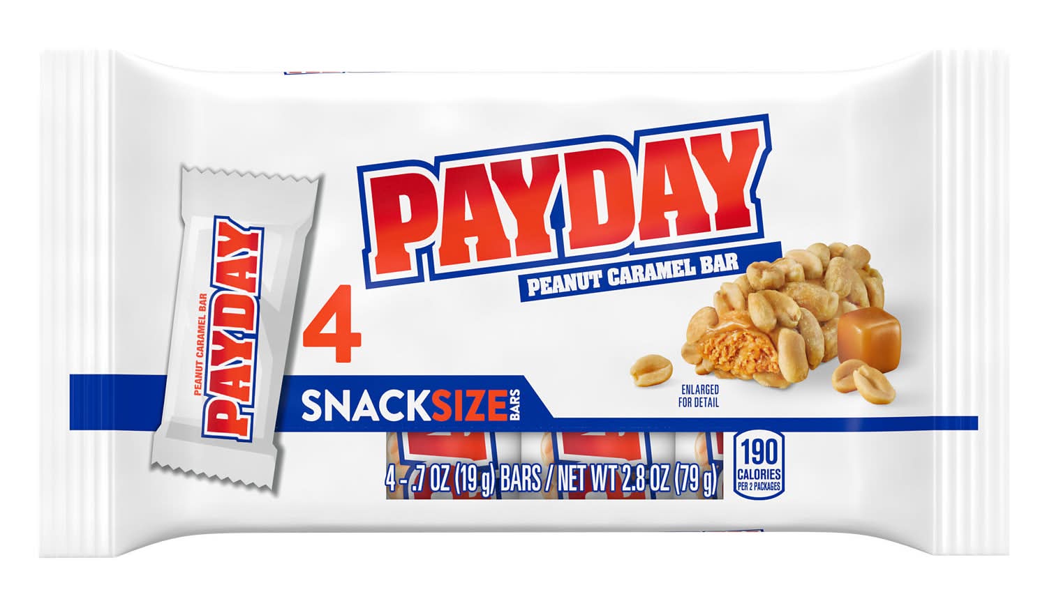 PayDay Candy Snack Bars, Peanut Caramel (4 x 0.7 oz)