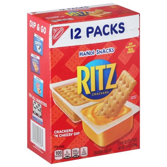 Ritz Crackers 'N Cheesy Dip Handi-Snacks (12 ct)
