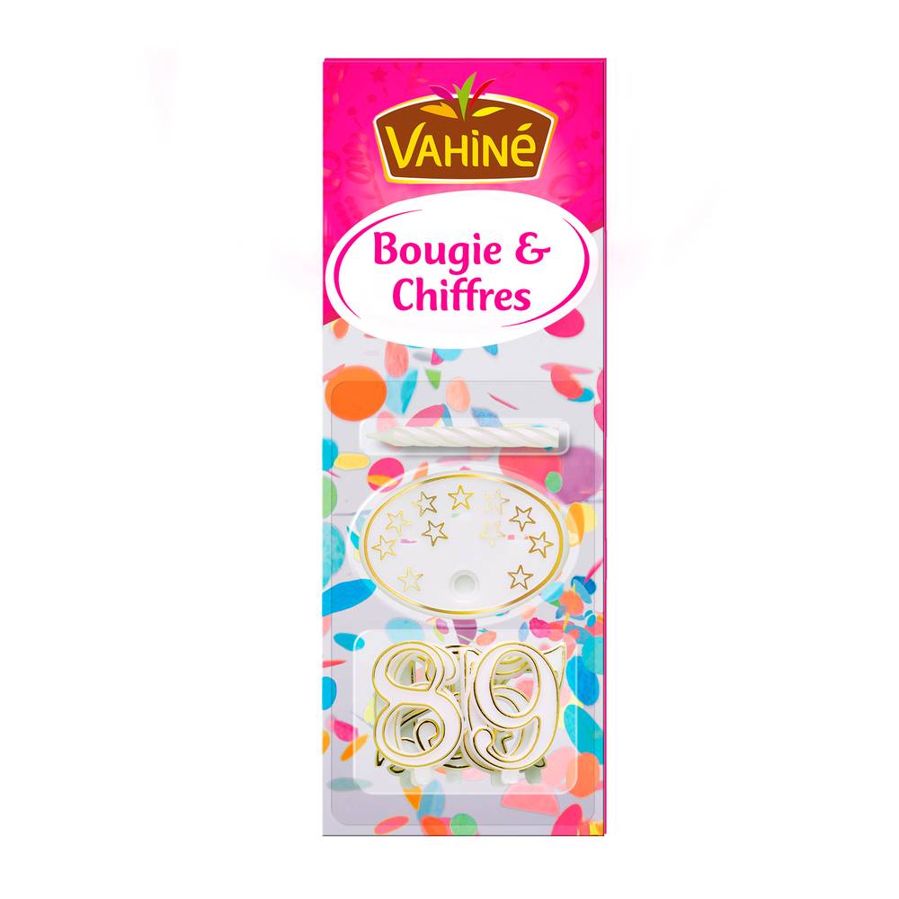 Vahiné - Bougie et chiffres