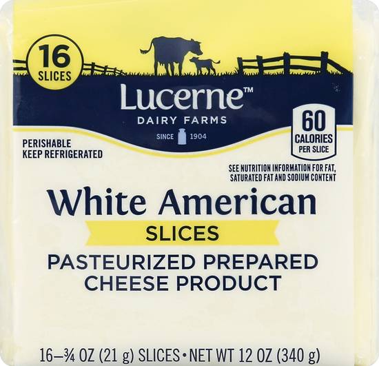 Lucerne White American Cheese Slices (16 ct)