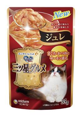 【Unicharm】三星美食美味極致肉凍(鮪魚+鰹魚+鮭魚)35g#20825744