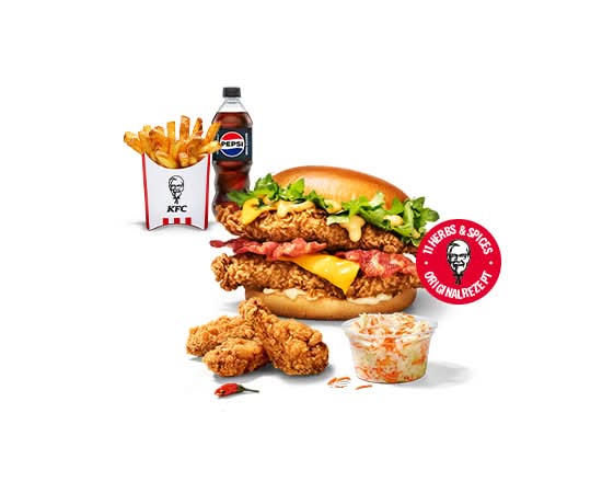 Double Cheese & Bacon Burger Box