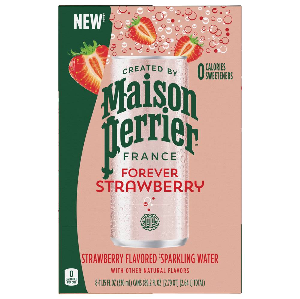 Maison Perrier Forever Sparkling Water, Strawberry (8 x 11.15 fl oz)