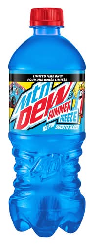 Mountain dew summer freeze boisson gazeuse - summer freeze soft drink (591 ml) (sucette glacée)