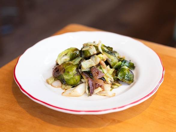 Small Warm Brussels Sprouts & Cabbage Salad