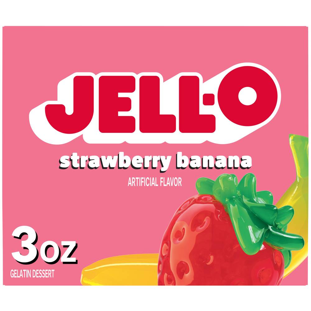 Jell-O Strawberry Banana Flavor Gelatin Mix (3 oz)