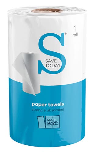 Save Today Strong & Absorbent Paper Towels Roll, 11 In x 5.5 In (140 ct)