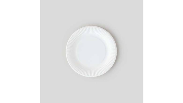 MONOPRIX 50 assiettes blanches en carton de 23cm