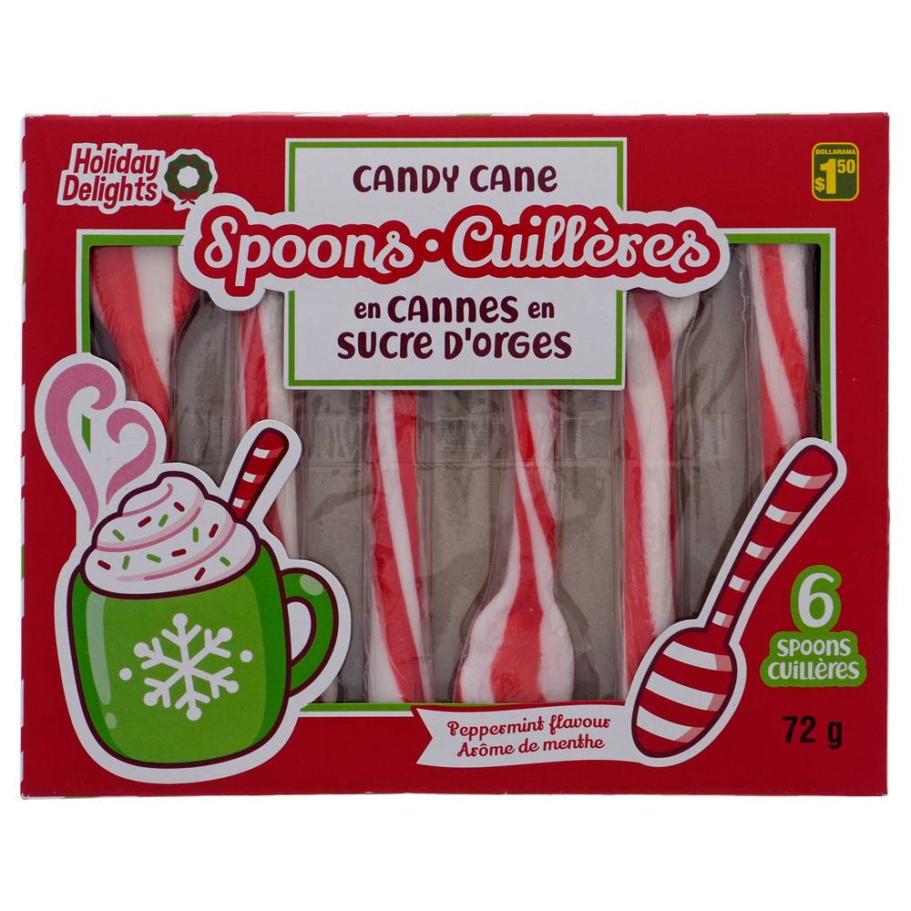 Xmas-Spoon Shaped Candy Canes, 6pc