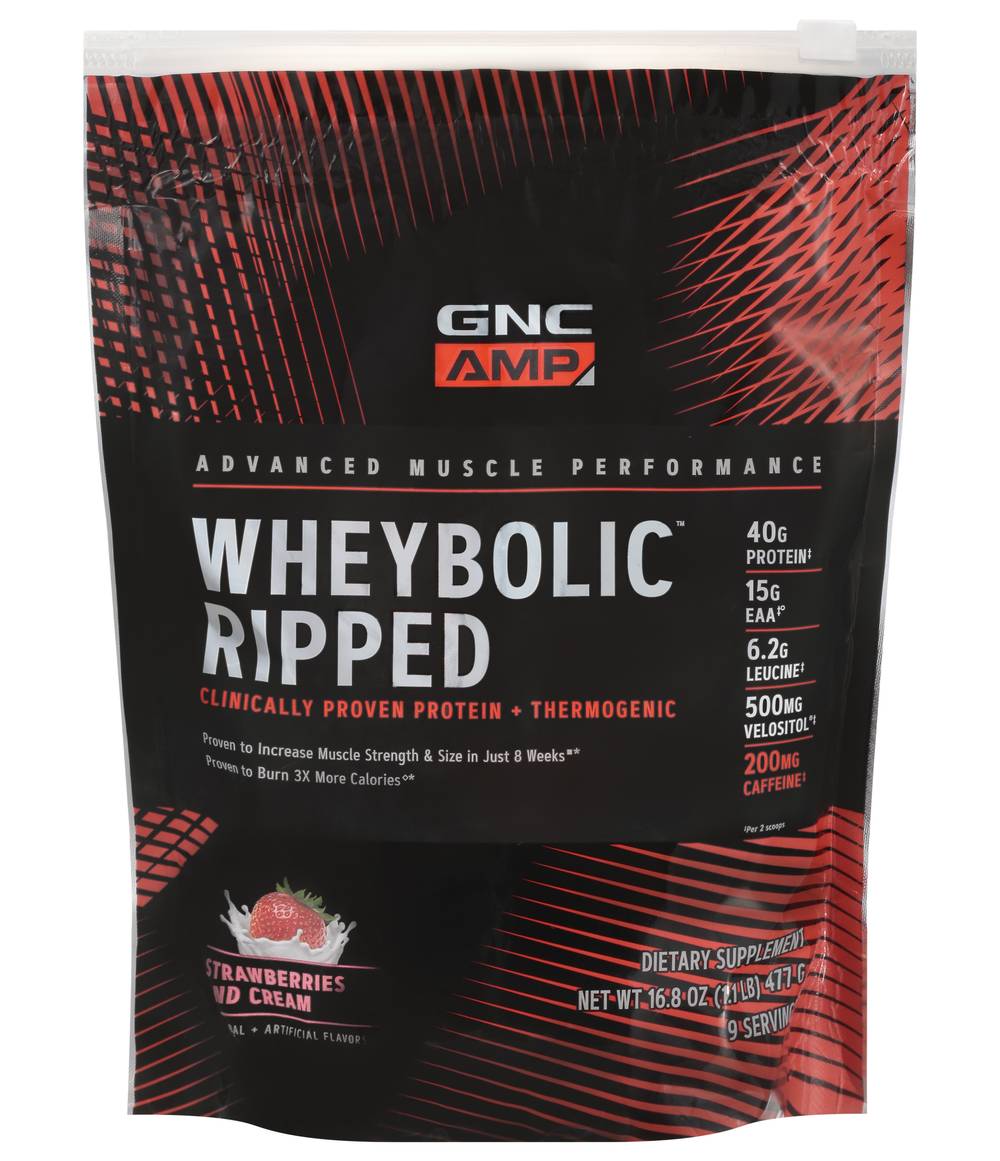 GNC Wheybolic Ripped Strawberries and Cream Whey Protein (1.05 lbs)
