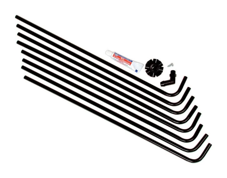 Dial 8 Way Down 24 In. H X 5 In. W Black Plastic Evaporative Cooler Water Hook-Up Kit
