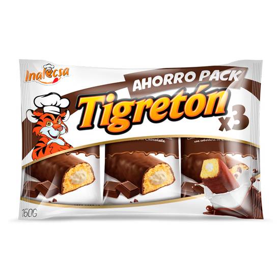 Pastelillo Tigretón Inacake Pack 3