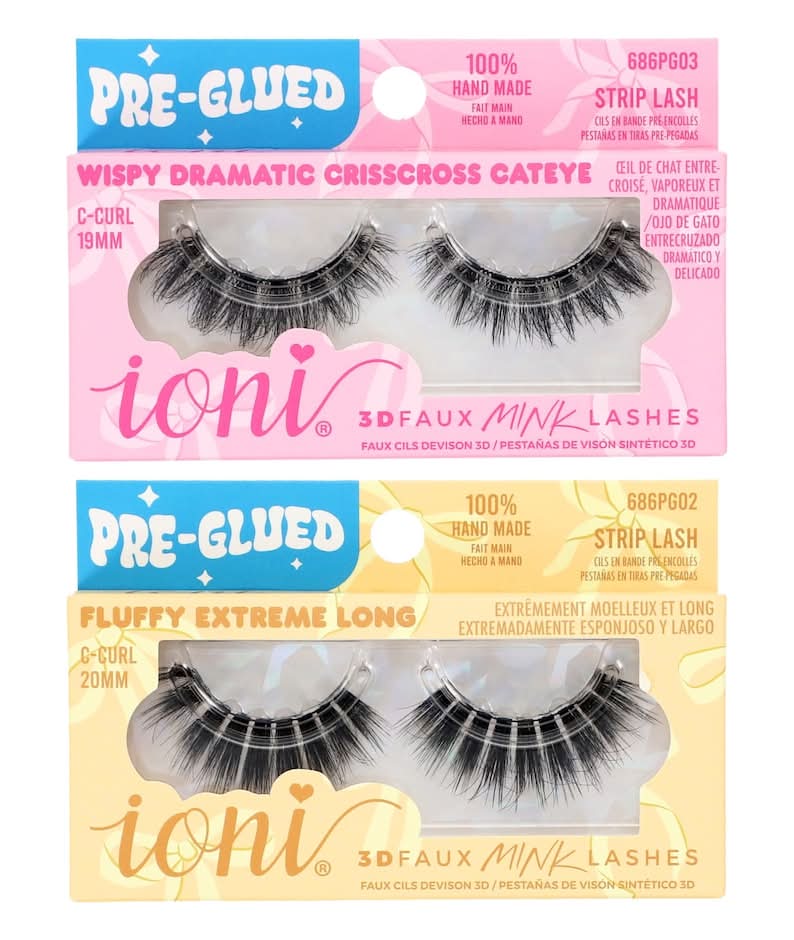 Ioni Pre-Glued 3d Faux Mink Lashes (2 pack)
