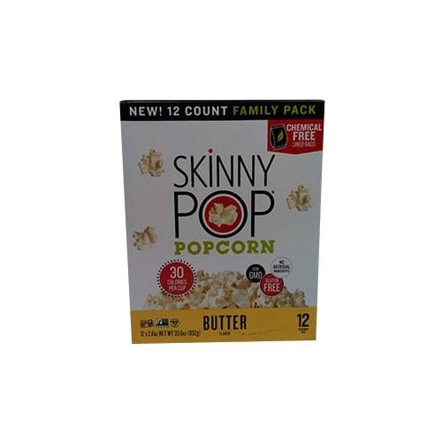 Skinny Pop Butter Popcorn (12 ct, 2.8 oz)