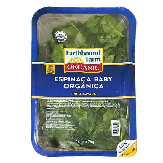 Earthbound Farm ensalada espinaca baby orgánica