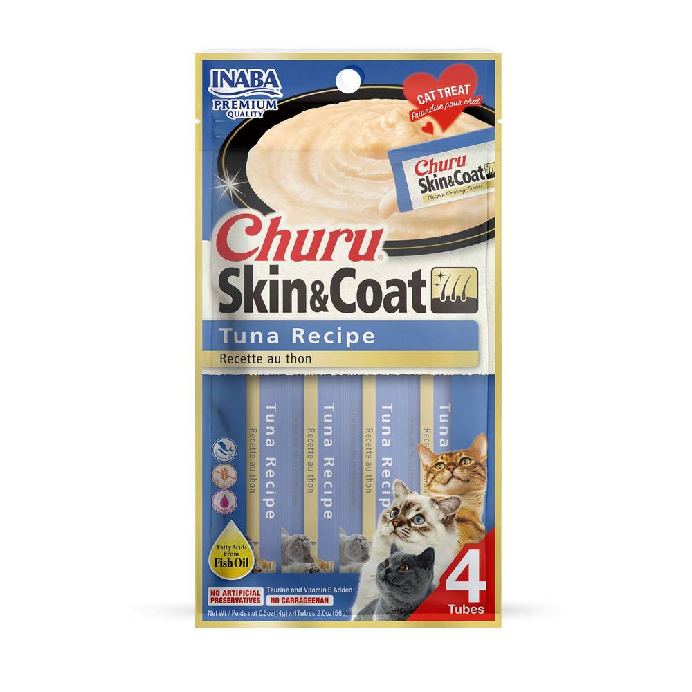 Inaba Churu Skin and Coat Puree Cat Treats (tuna)