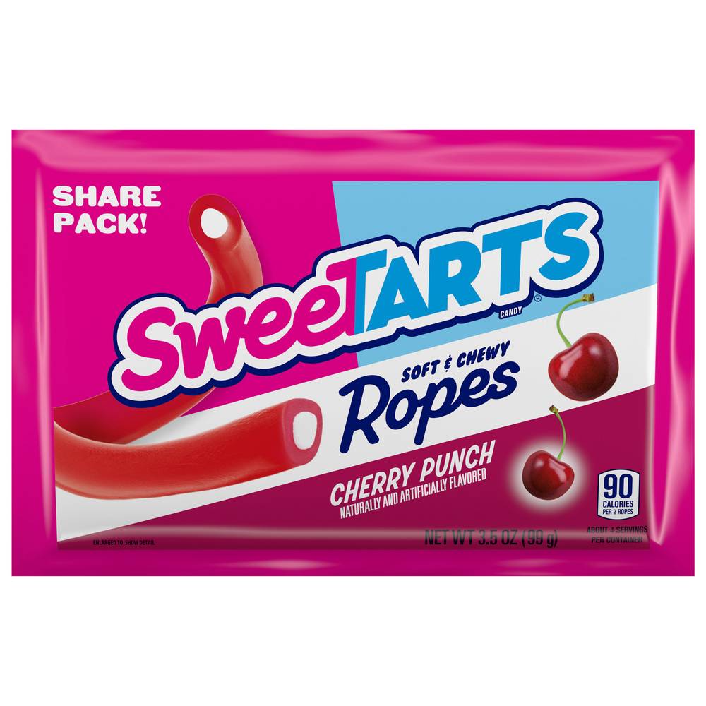 SweeTARTS Soft & Chewy Ropes Candy, Cherry Punch (3.5 oz)