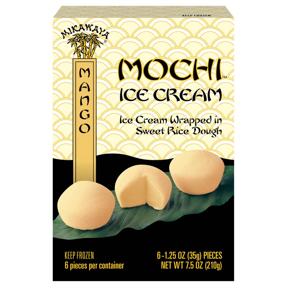 Mikawaya Mochi Mango Ice Cream Wrapped in Sweet Rice Dough (12 fl oz)