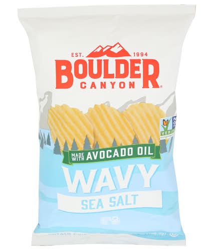 Boulder Canyon Sea Salt Avocado Oil Wavy Potato Chips