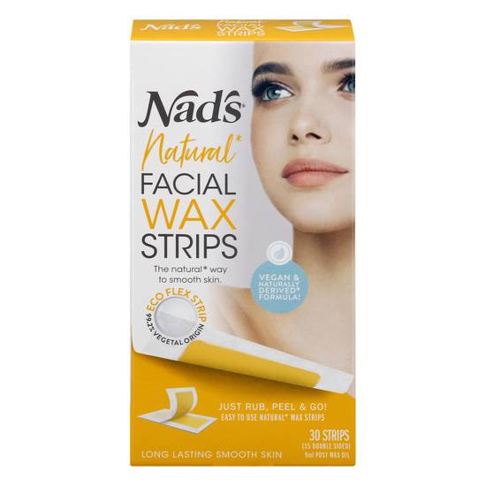 Nad's Natural Facial Wax Strips (30 ct)