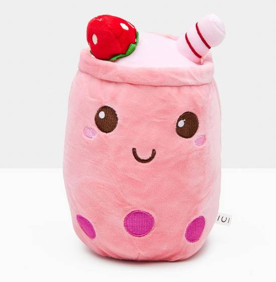 CUPP Boba Tea Plushie - Strawberry Milk (pink)