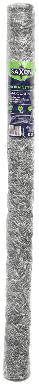 Saxon 90cm x 5m Chicken Wire Netting