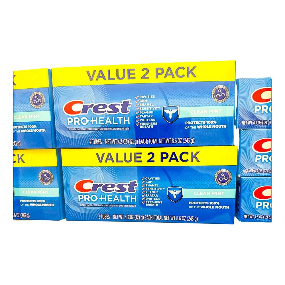Crest Pro-Health Toothpaste - Clean Mint - 4.3oz/2pk