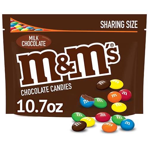 Order M&M's Milk Chocolate Candy Sharing Size Milk Chocolate - 10.7 oz food online from Walgreens store, THOMASVILLE on bringmethat.com