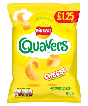 Walkers Cheese, Quavers Snacks Crisps (54g)