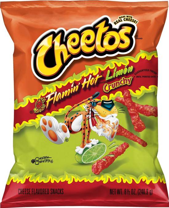 Cheetos Crunchy Flamin Hot & Limon Flavored Snacks (8.5 oz)