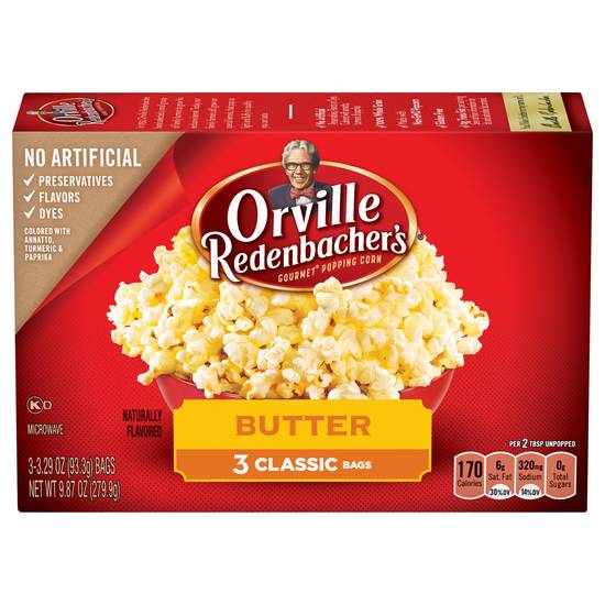 Orville Redenbacher's Gourmet Popping Corn Classic Bags (3 ct) (butter)