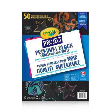 Crayola Premium Construction Paper Black (50 units)