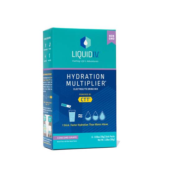 Liquid I.v. Hydration Multiplier Powder Packets Electrolyte Drink Mix Grape (0.6 oz)