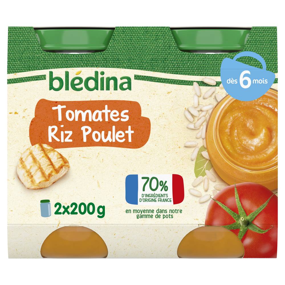 Blédina - Tomate riz poulet dès 6 mois (400g)