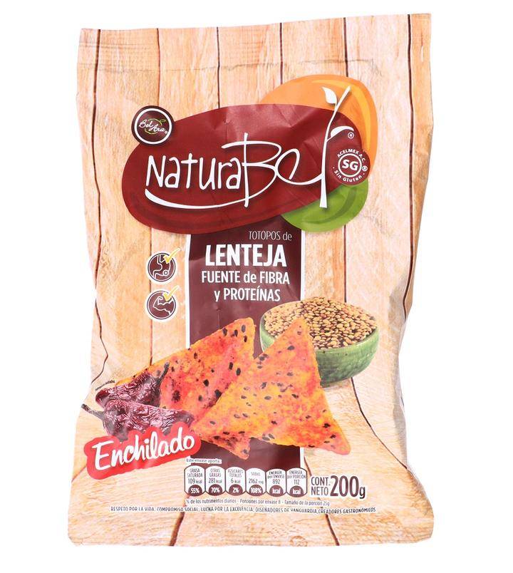 Bel-Ara · Naturabel totopos de lenteja enchilados (200 g)