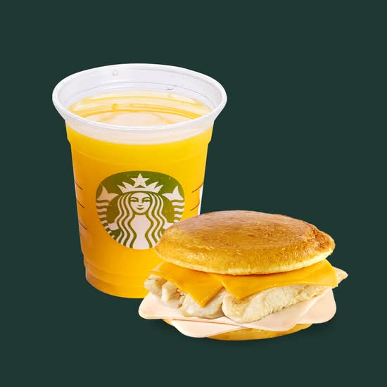 Keto Chicken Melt + Jugo de Naranja